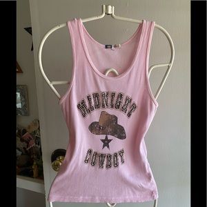 Vintage Y2K Bejeweled PinkTank Susan Fixel